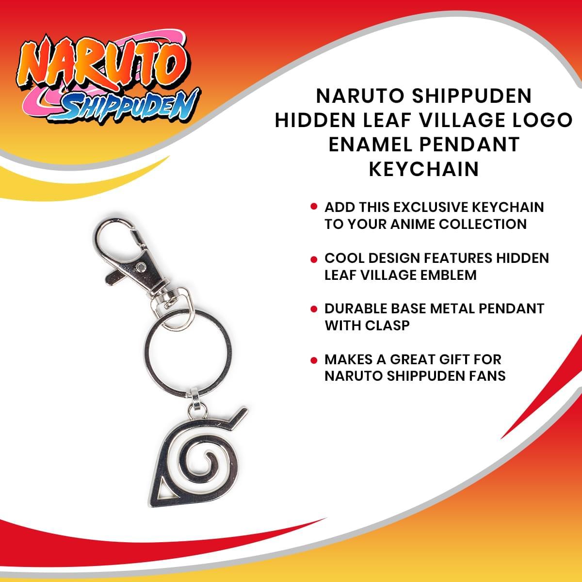 Naruto Hidden Leaf Village Logo Enamel Keychain picture