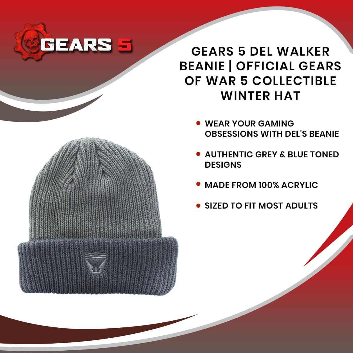 Gears of War 5 Del Walker Beanie Hat With Embroidered Logo picture