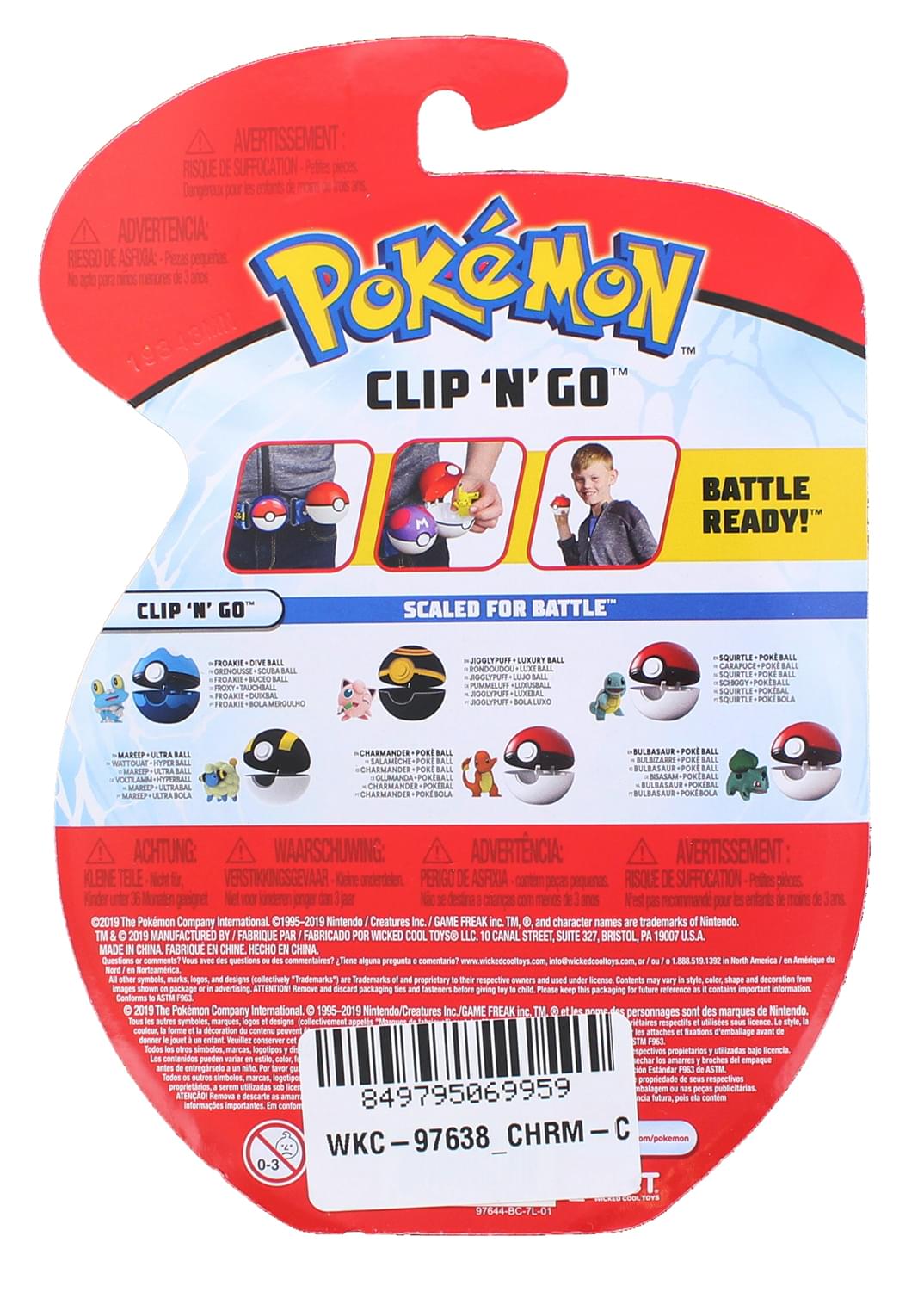 Pokemon Clip N Go Set | 2 Inch Charmander & Poke Ball picture