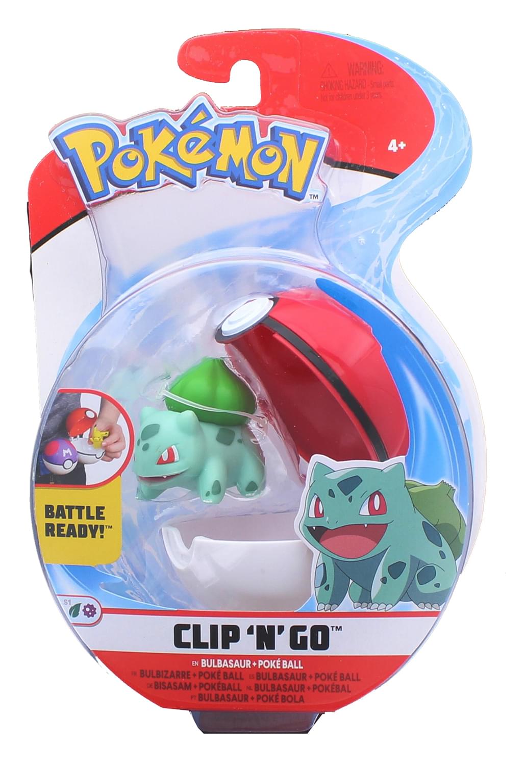 Pokemon Clip N Go Set | 2 Inch Bulbasaur & Poke Ball picture