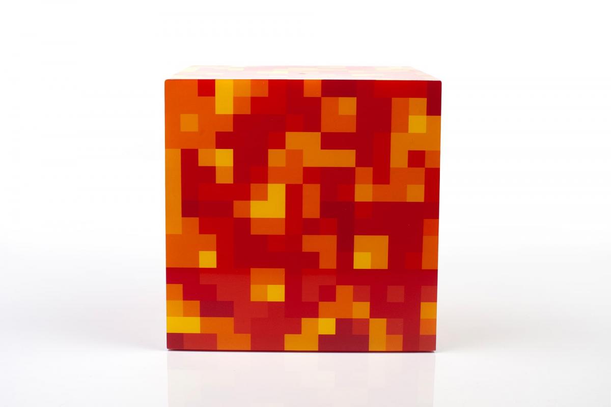 Minecraft Lava Block 6 Inch LED Mood Light Cube picture