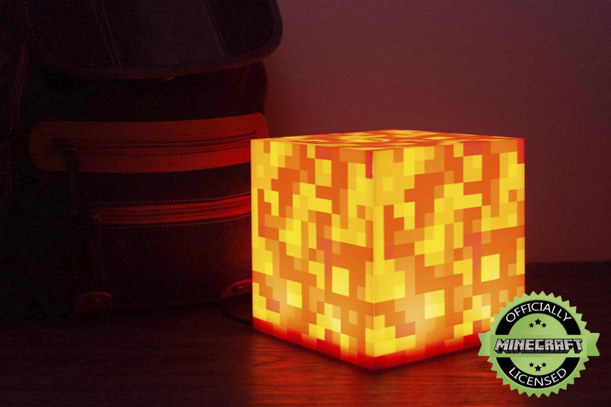 Minecraft Lava Block 6 Inch LED Mood Light Cube picture