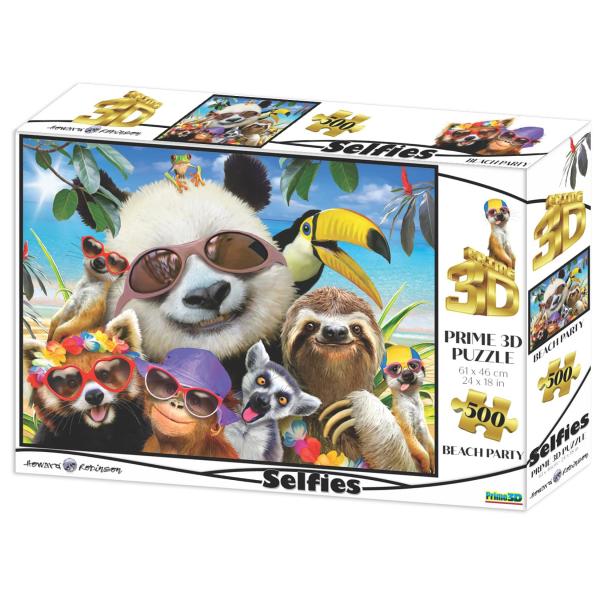 Howard Robinson Wild Beach Party 500 Piece 3D Jigsaw Puzzle