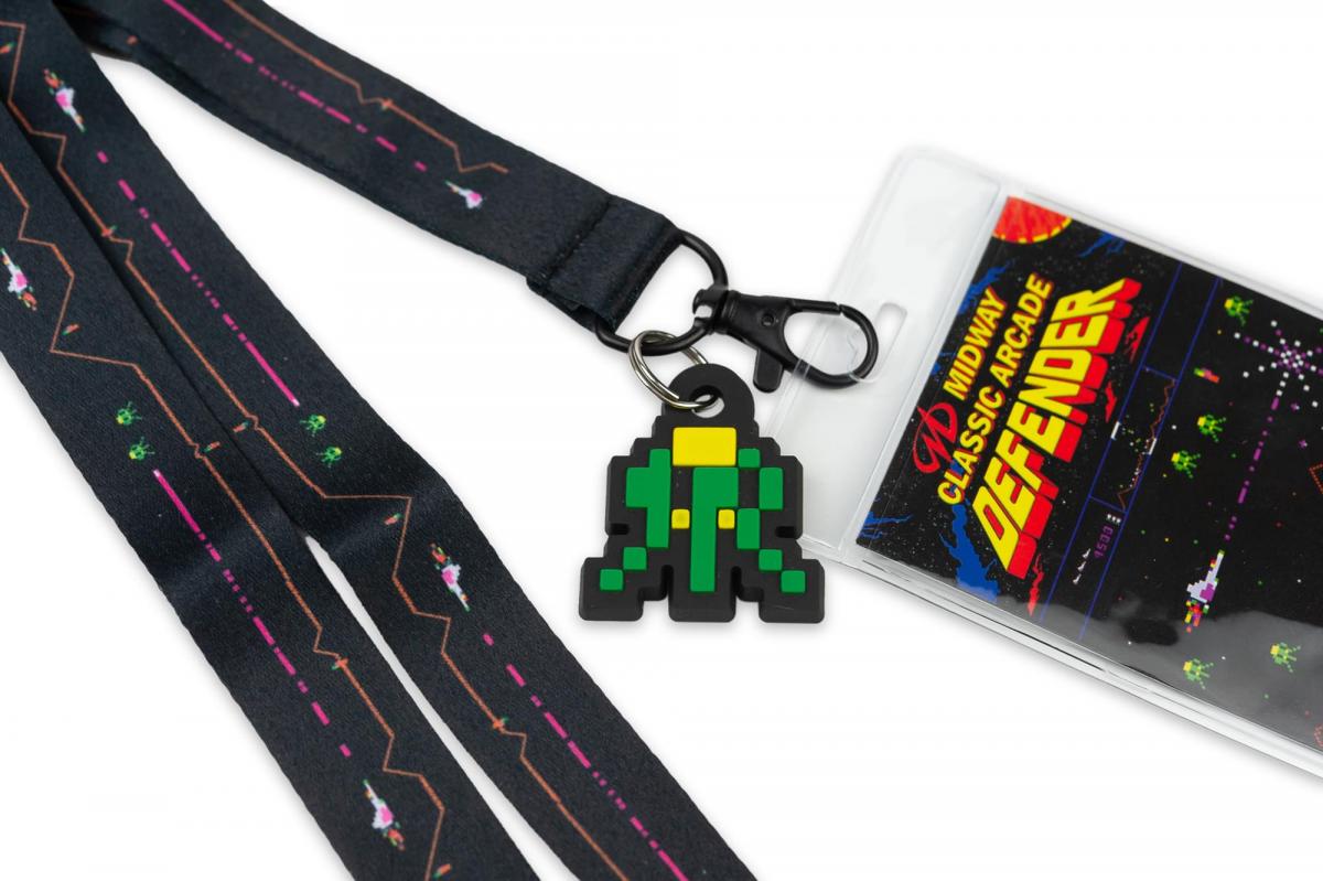 Midway Arcade Games Lanyard w/ ID Holder & Charm - Defender picture