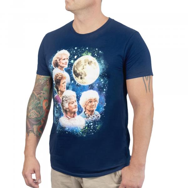 Golden Girls Super Vintage Moon Men's Navy T-Shirt - MD
