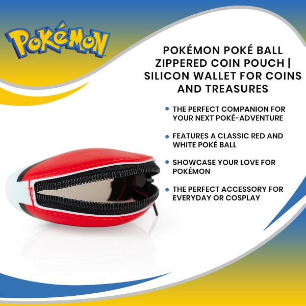 Pokemon Pokeball Silicon Zippered Coin Pouch picture