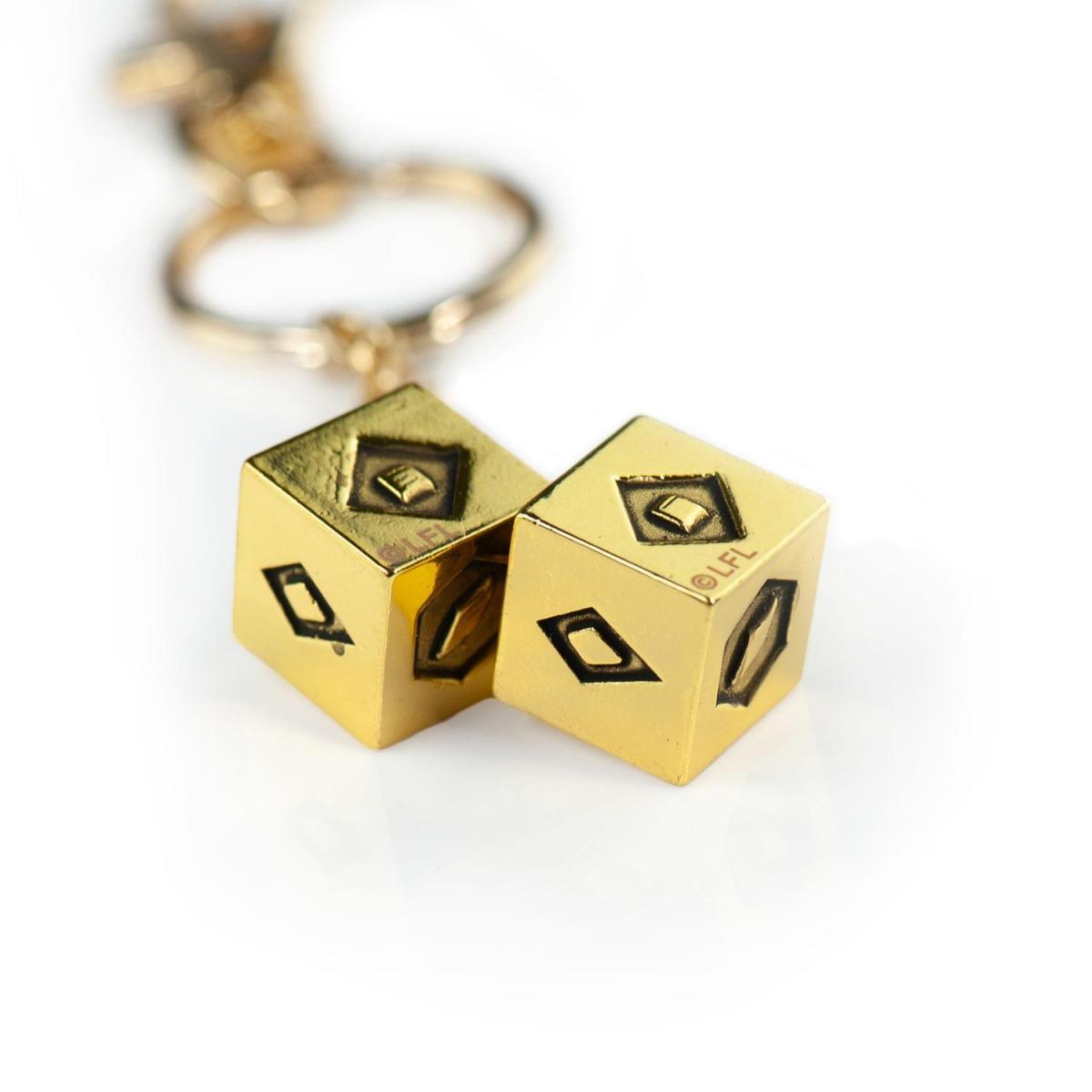 Han Solo Gold Plated Dice Keychain picture
