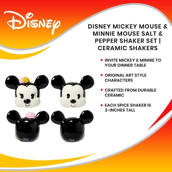 Disney Mickey & Minine Mouse Salt & Pepper Shaker Set picture