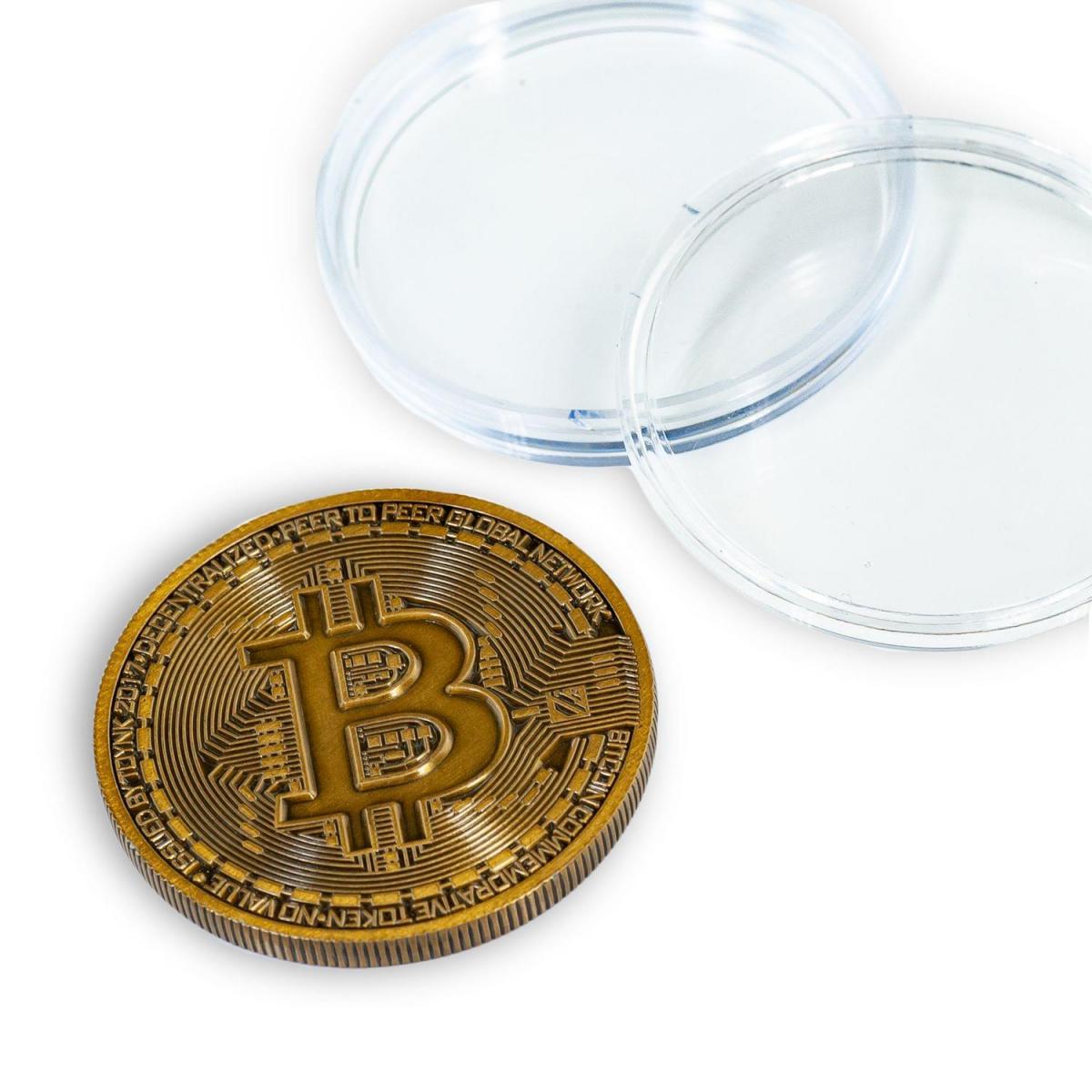 Bitcoin Bronze Plated Commemorative Collector's Coin picture