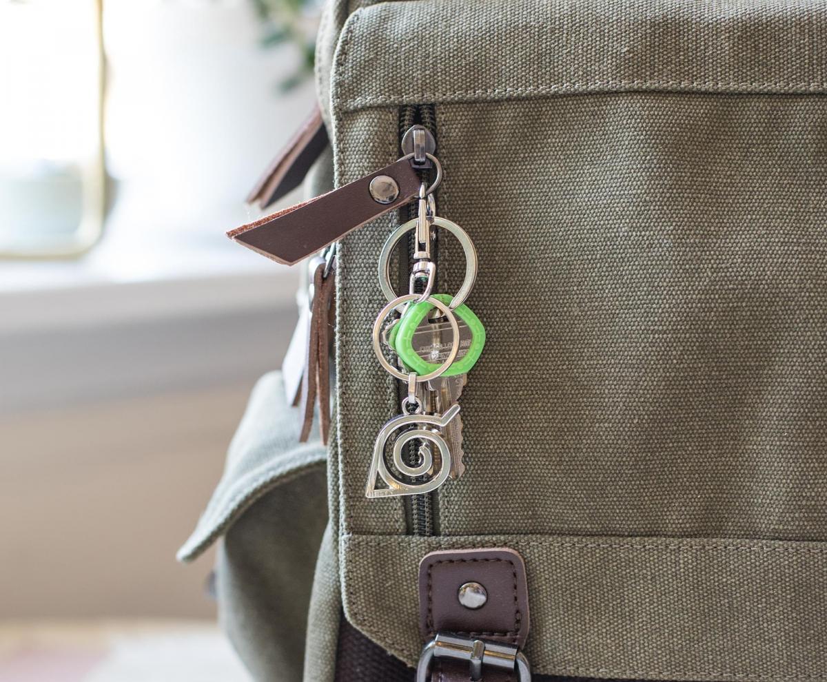 Naruto Hidden Leaf Village Logo Enamel Keychain picture