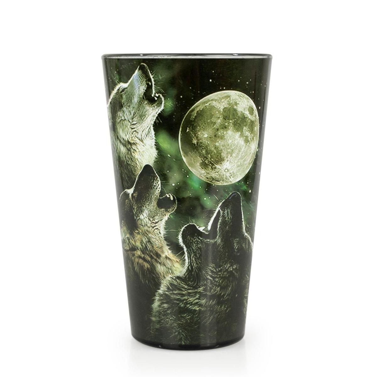 Wolf Pack Howling At The Moon 16oz Pint Glass picture