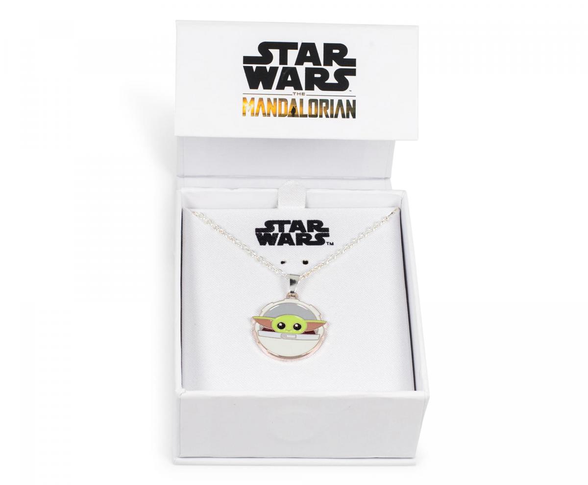 The Mandalorian The Child/Baby Yoda Plate Necklace 24" Chain picture