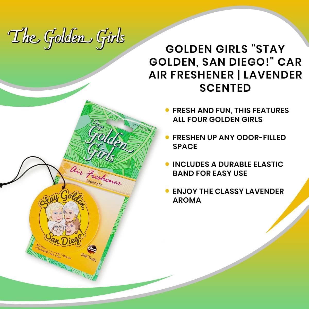 Golden Girls "Stay Golden" Air Freshner (SDCC Exclusive) picture