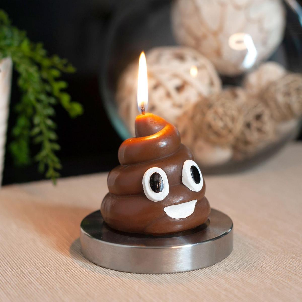 My Sh*T Doesn't Stink Poop Emoji Candle, Rose Scented picture