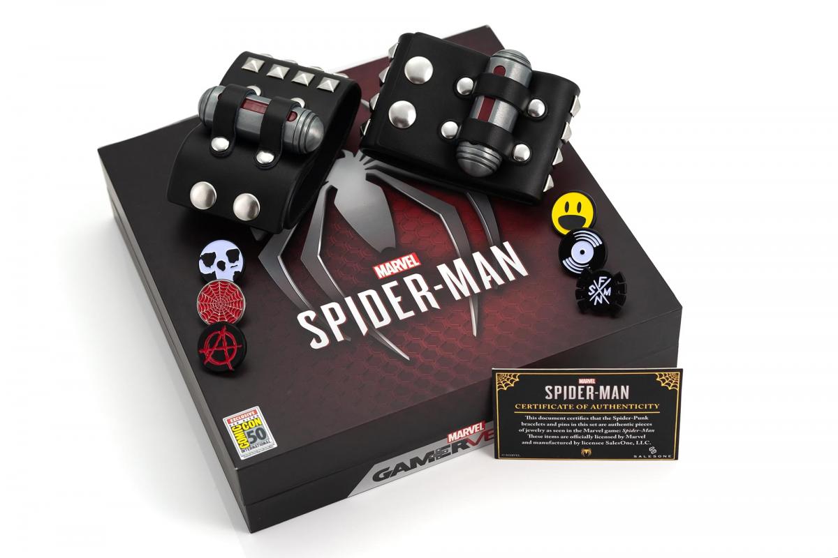 Marvel Exclusive Spider-Punk Bracelet & Enamel Pin Set picture