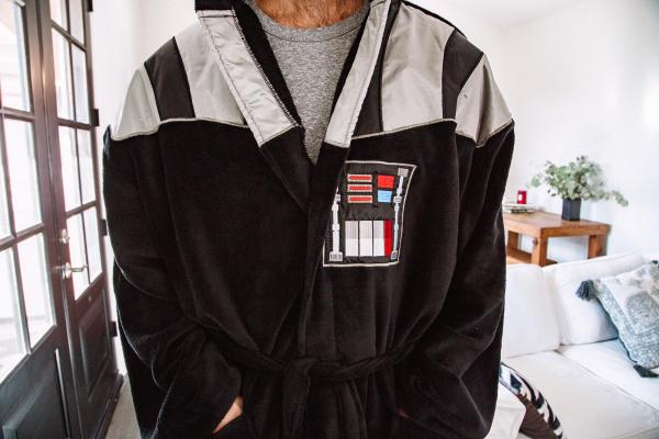 Star Wars Darth Vader Uniform Hooded Bathrobe For Adults | Big And Tall XXL picture