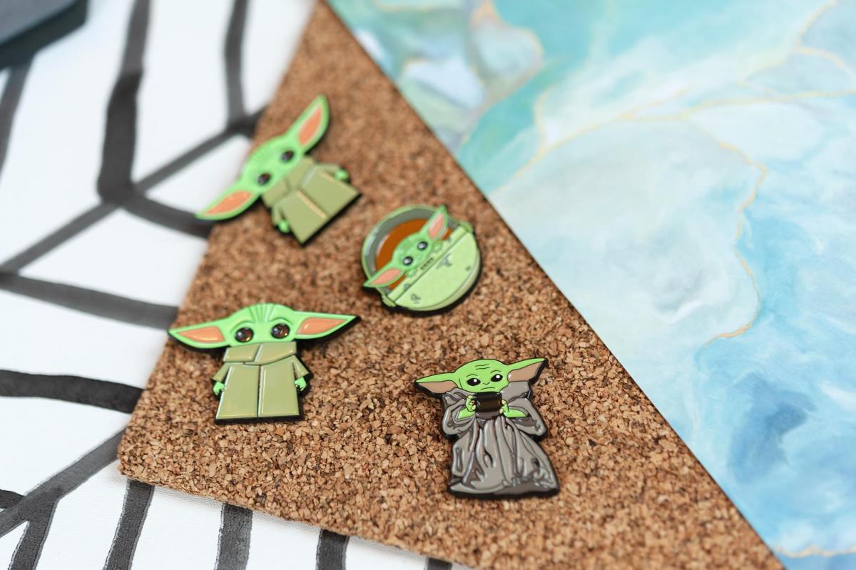 Star Wars Mandalorian Child With Soup Bowl Enamel Pin picture