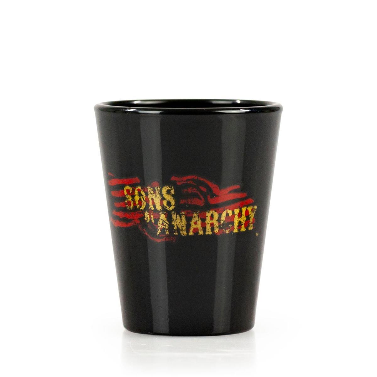Sons of Anarchy 1.5oz Foil Print Logo Shot Glass 4 Pack picture