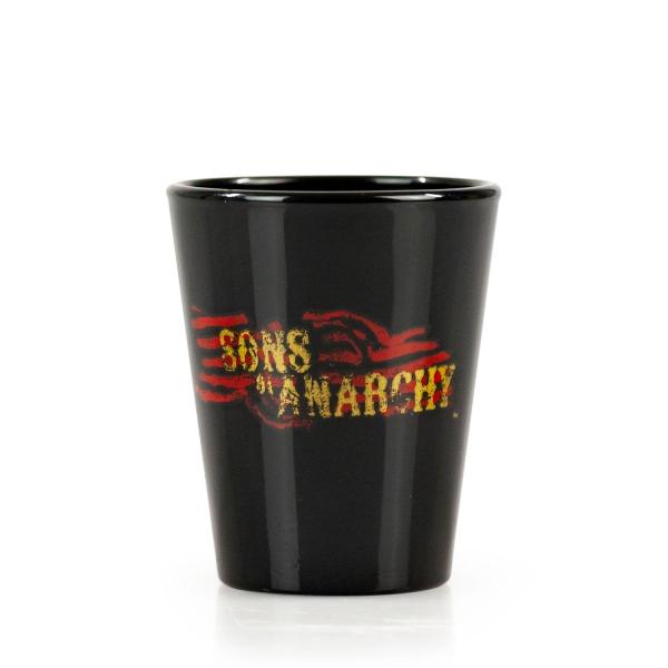 Sons of Anarchy 1.5oz Foil Print Logo Shot Glass 4 Pack picture