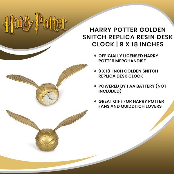 Harry Potter 17.5 Inch Golden Snitch Resin Clock picture