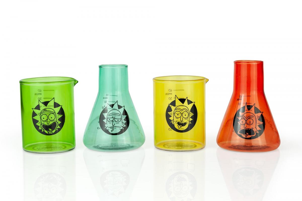 Rick and Morty Lab Beakers 2oz Shot Glasses | Set of 4 picture