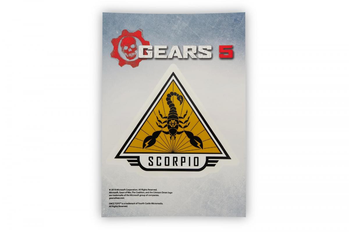 Gears of War 5 Team Scorpio 5 x 7 Inch Decal picture