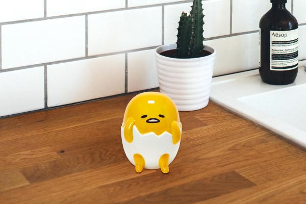 Gudetama The Lazy Egg 6 Inch Ceramic Coin Bank picture