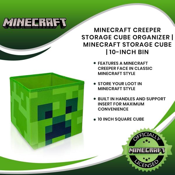 Minecraft Creeper Face 10 Inch Storage Cube with Lid picture