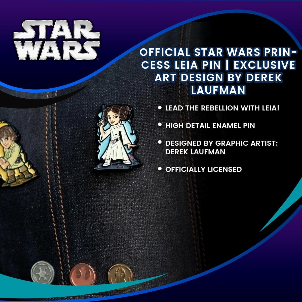 Star Wars Derek Laufman Collector Pin, Leia picture