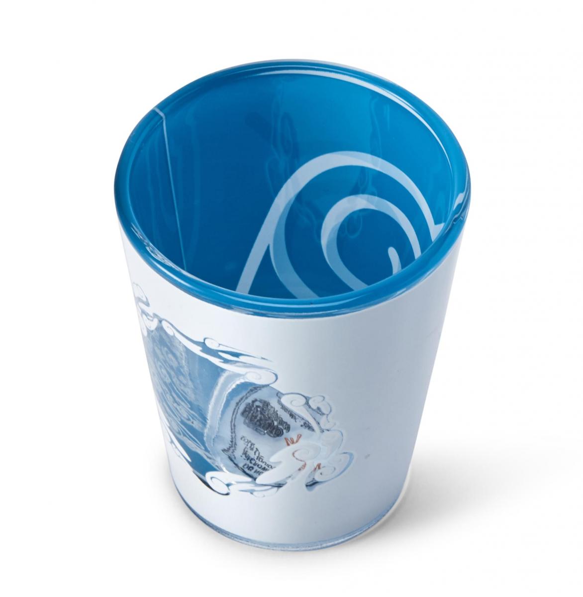 Naruto Shippuden Blue Cloud Spiral 2oz Shot Glass picture