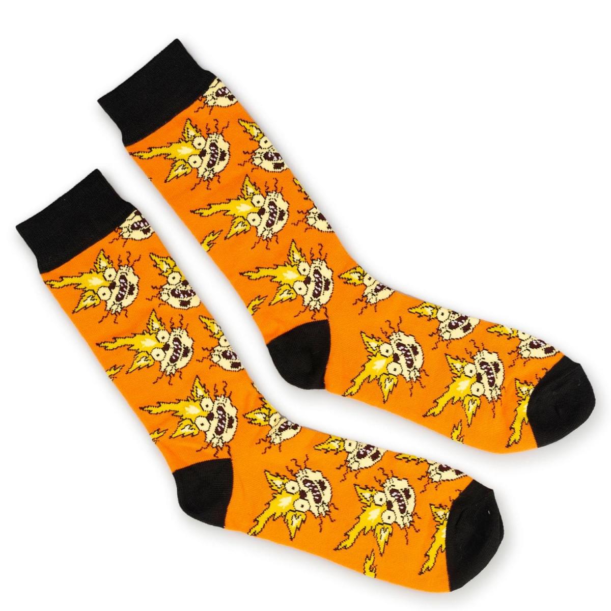 Rick and Morty OSFM Crew Socks, 1 Pair, Squanchy The Cat picture