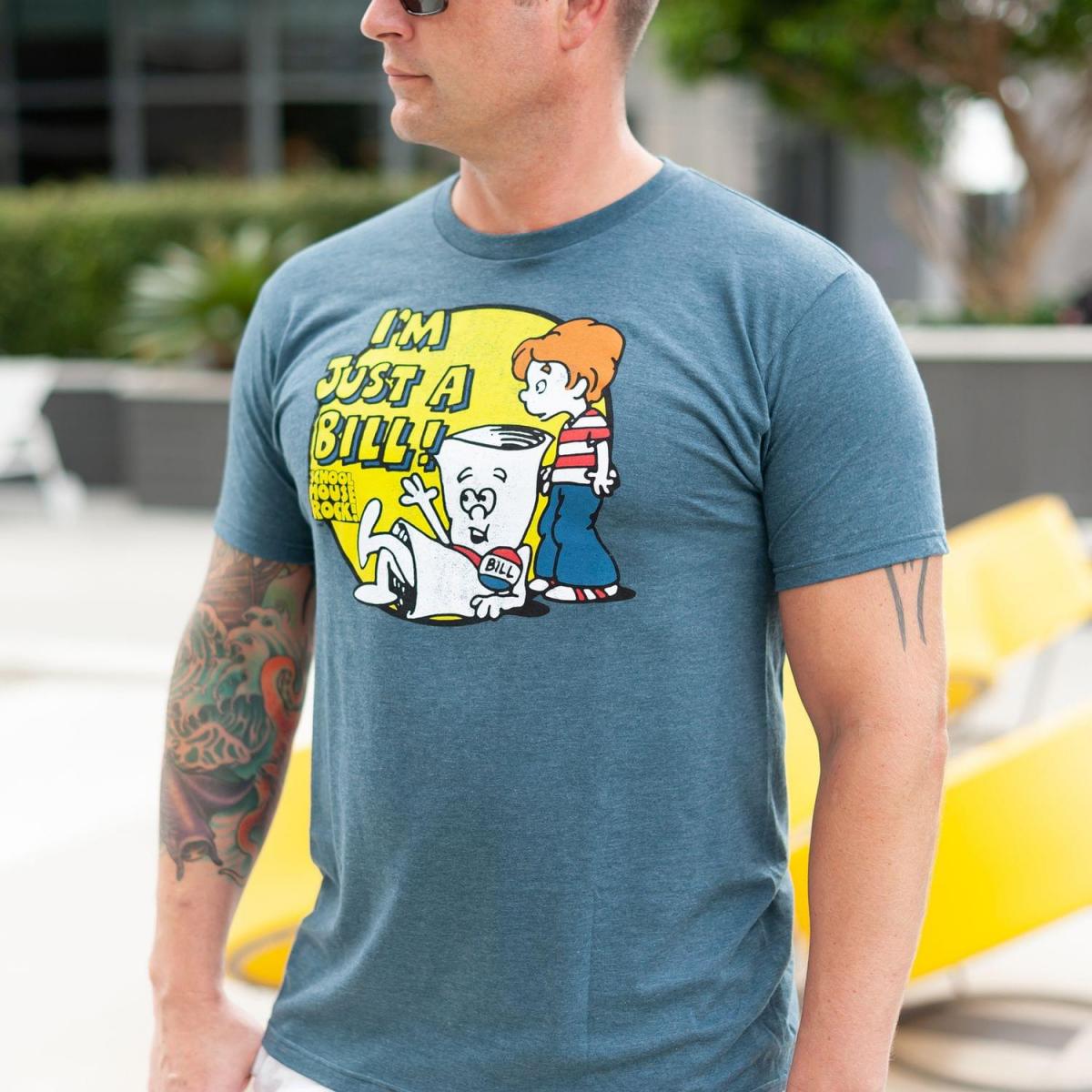 Schoolhouse Rock! "I'm Just A Bill" Men's Grey T-Shirt - LG picture
