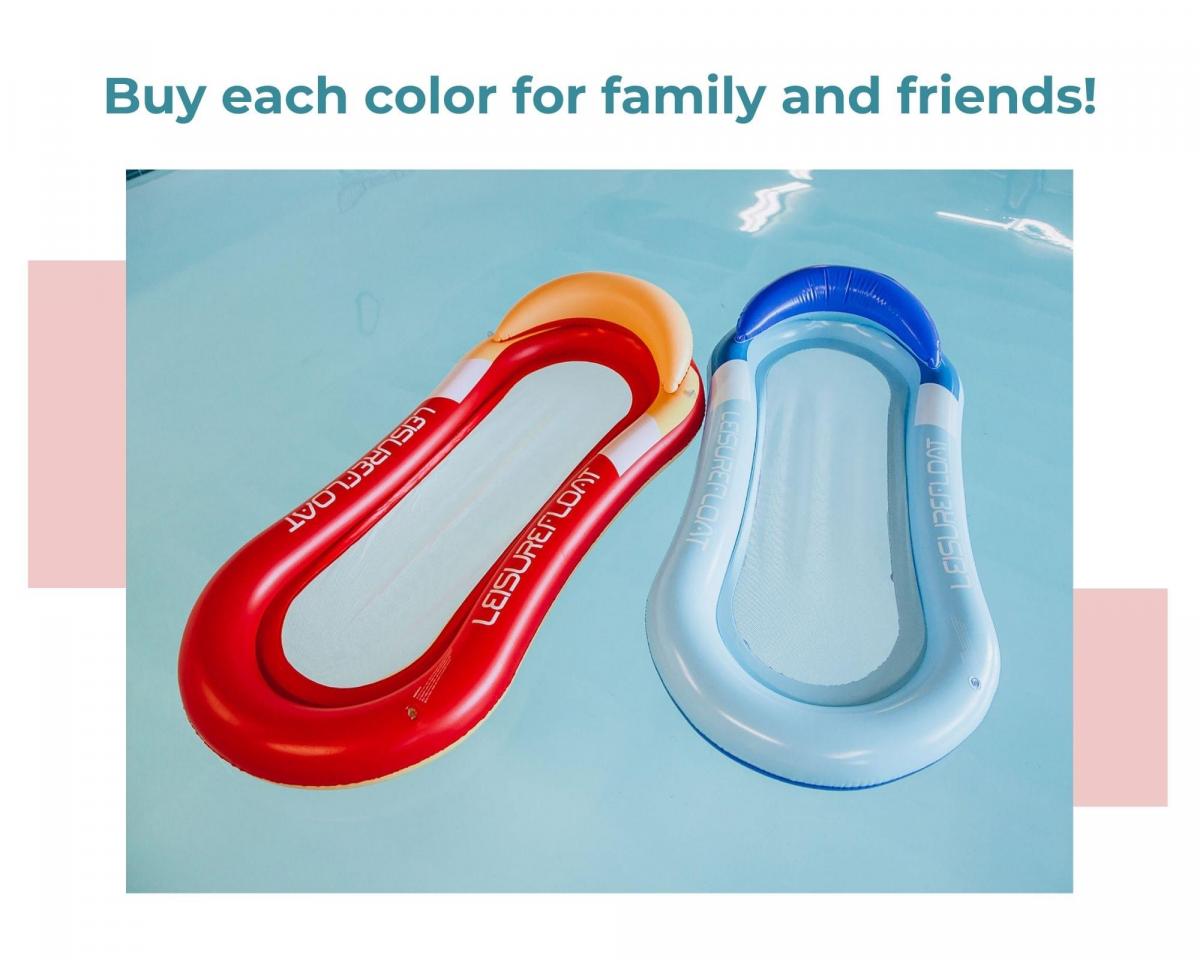 Inflatable Swimming Pool PVC Float Recliner | Blue - Eventeny