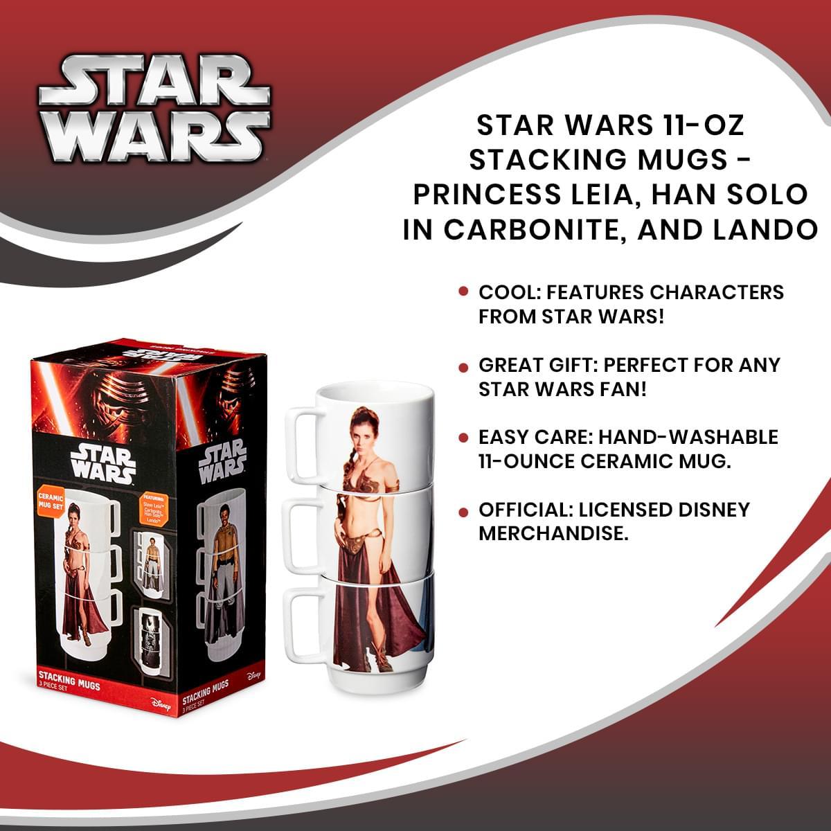Star Wars 11oz Ceramic Stacking Mugs - Set of 3 picture