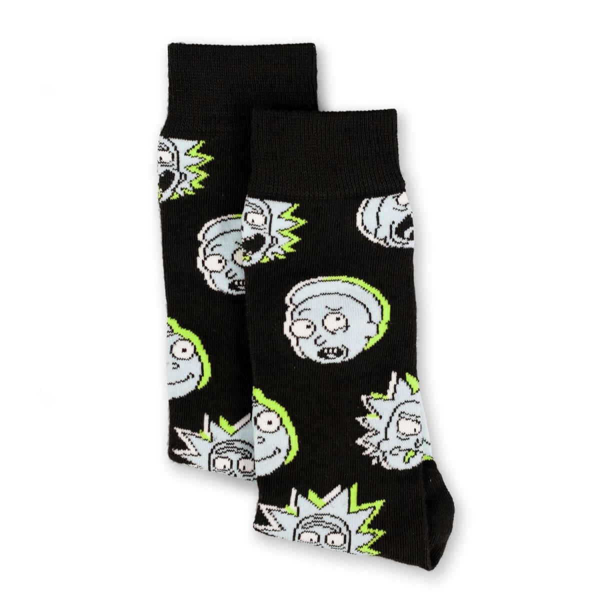 Rick And Morty Black Crew Sock OSFM picture