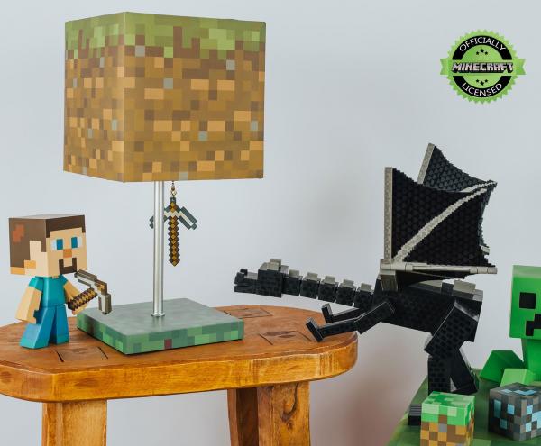 Minecraft Grass Block 14 Inch Desk Lamp picture