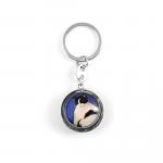 Touch My Belly, I Dare You Cat Keychain