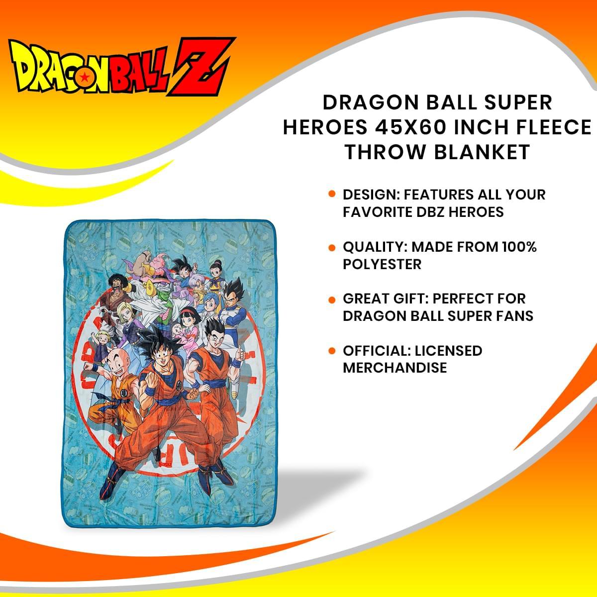 Dragon Ball Super Heroes 45x60 Inch Fleece Throw Blanket picture