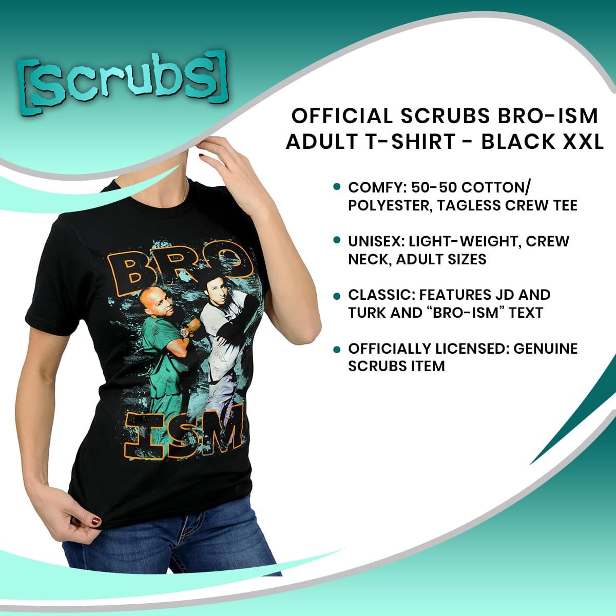 Scrubs Bro-ism Adult Black T-Shirt | X-Large picture
