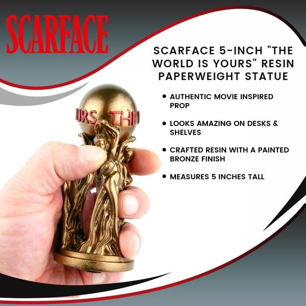 Scarface 5" "The World Is Yours" Resin Paperweight picture