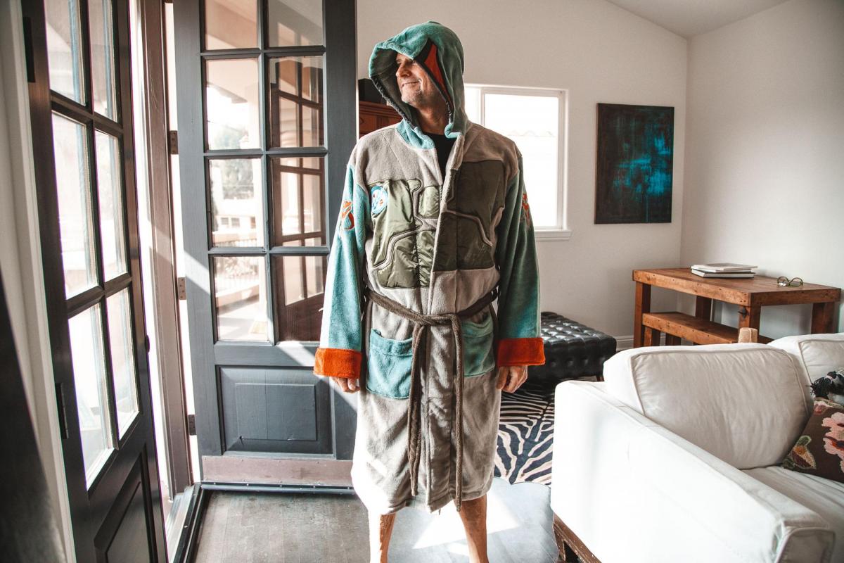 Star Wars Boba Fett Hooded Bathrobe for Men/Women | One Size Fits Most Adults picture