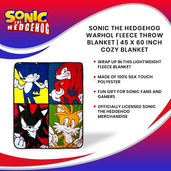 Sonic The Hedgehog Warhol 45 x 60 Inch Throw Blanket picture