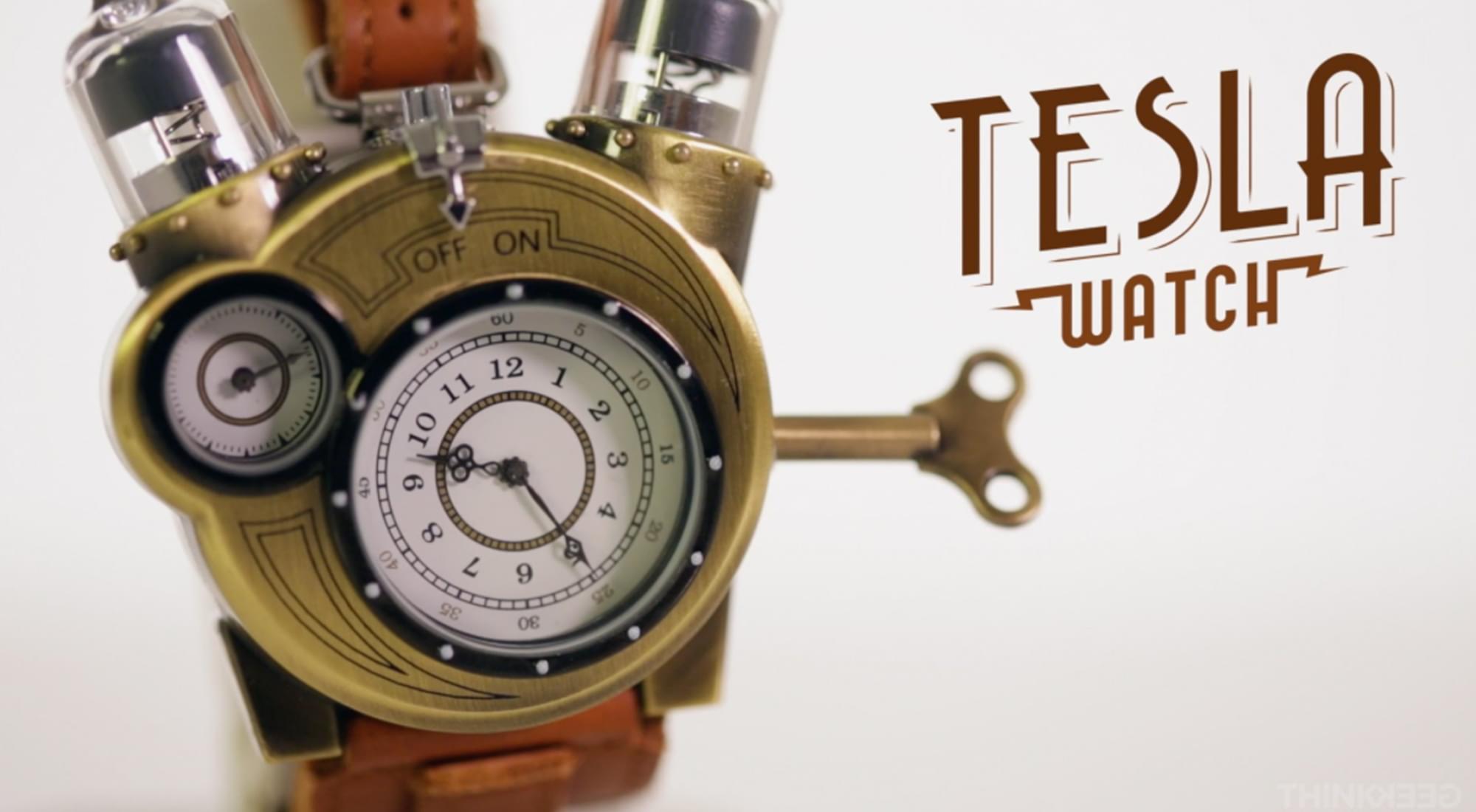 Steampunk Styled Tesla Analog Watch picture