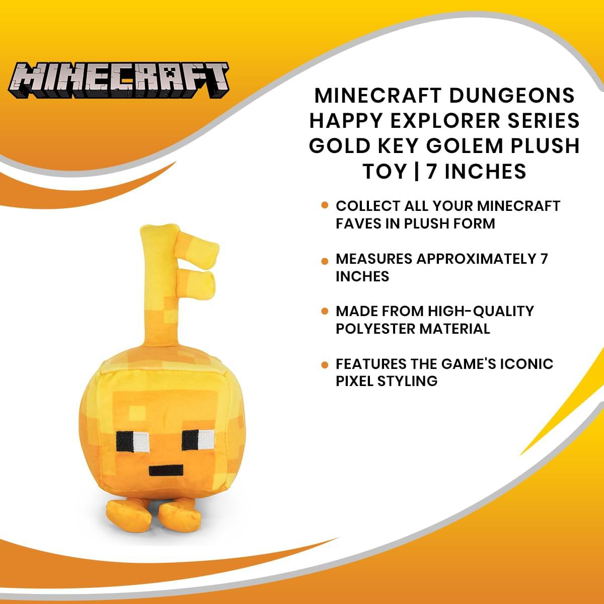 Minecraft Dungeons 7 Inch Gold Key Golem Plush picture