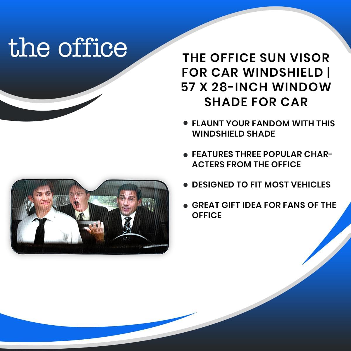 The Office Cast 57 x 28 Inch Car Sunshade picture
