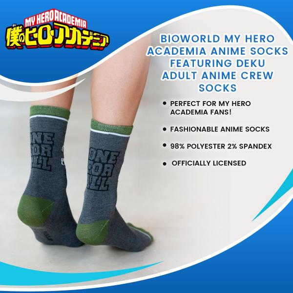 My Hero Academia Deku Adult Crew Socks picture
