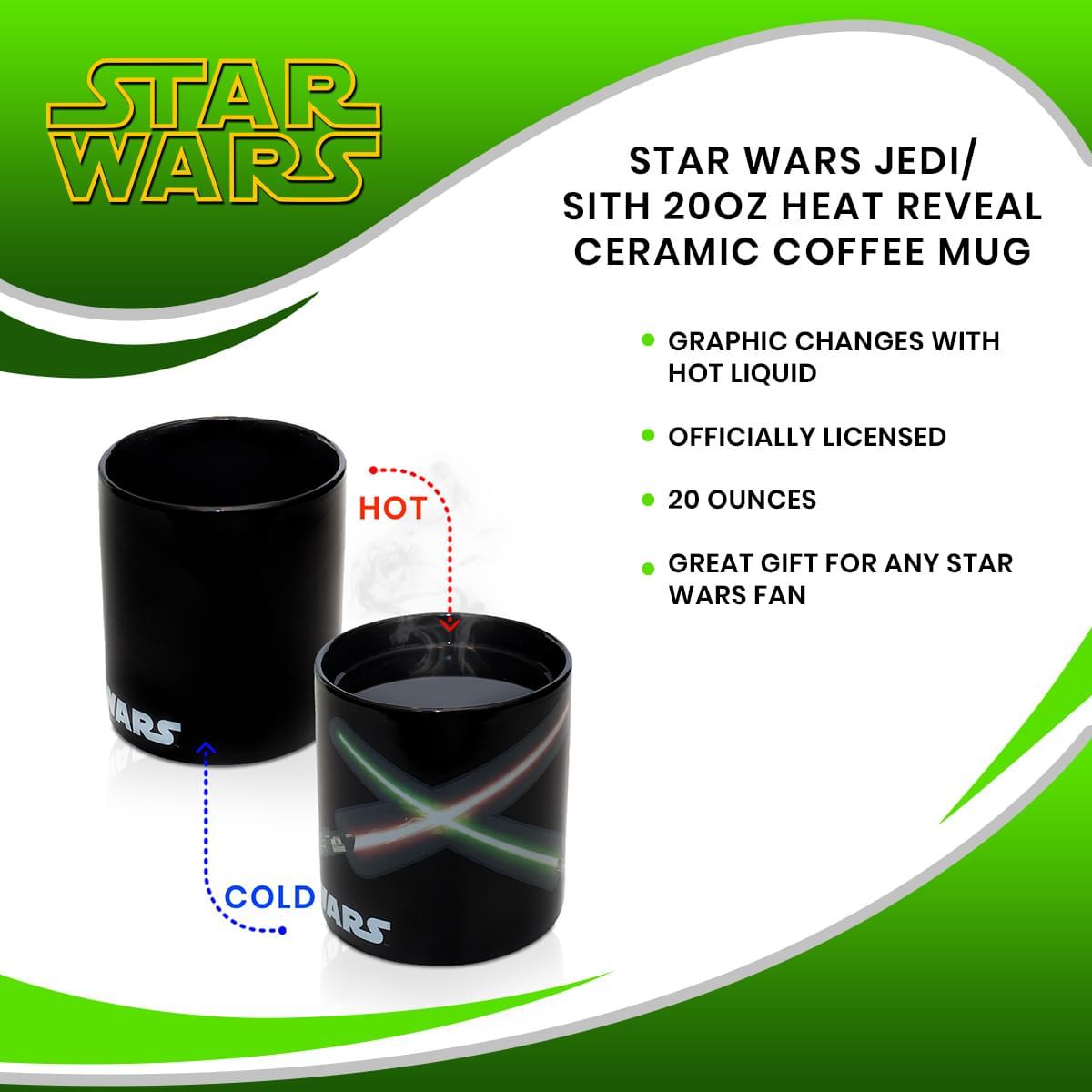 Star Wars Jedi/ Sith 20oz Heat Reveal Ceramic Coffee Mug picture