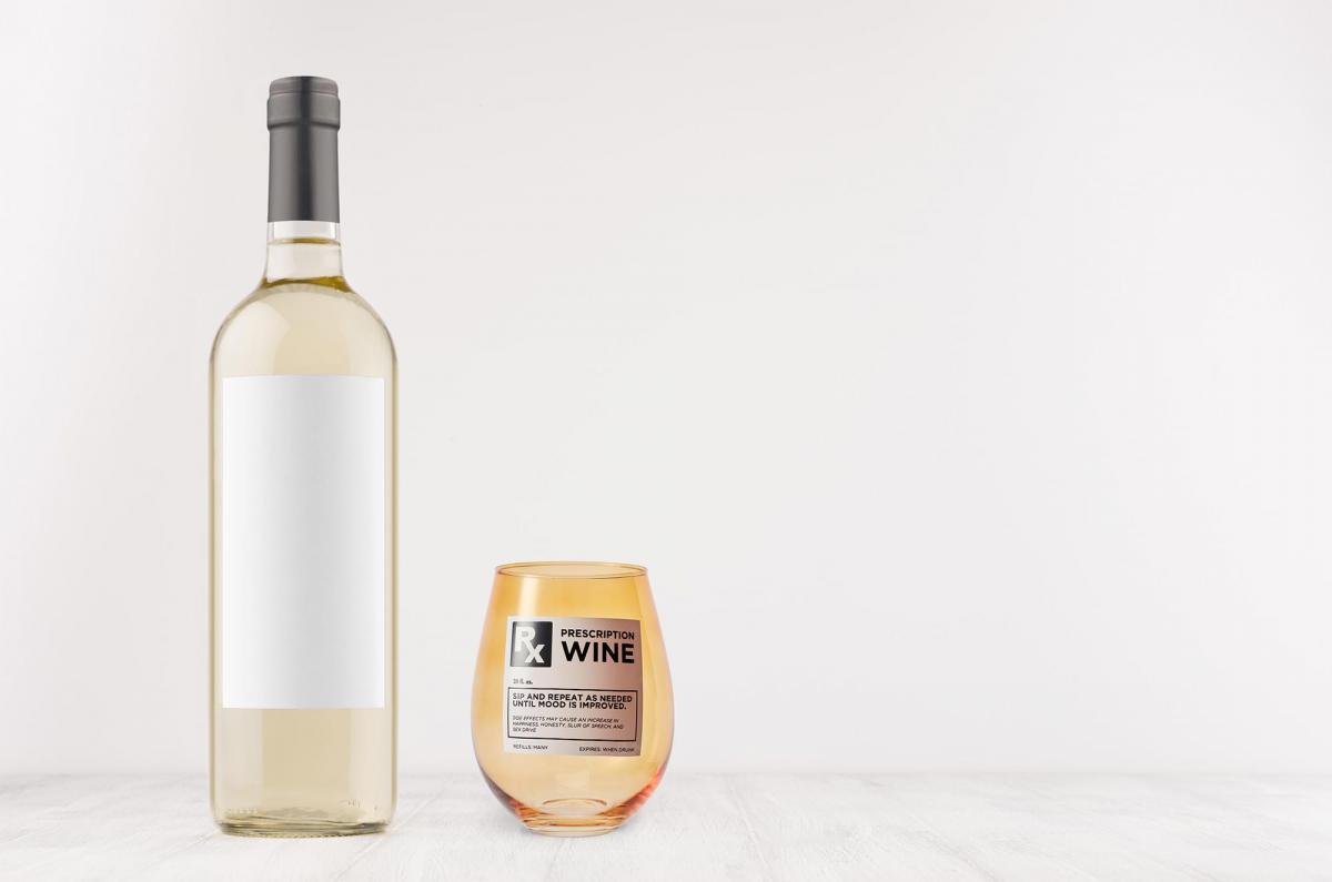 Rx Prescription 30oz Stemless Wine Glass picture