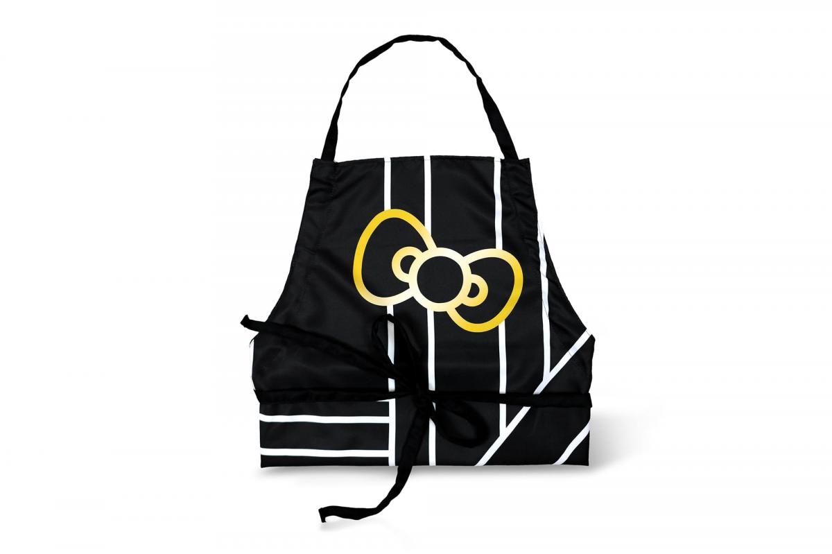 Hello Kitty Pinache Black and Gold Adult Kitchen Apron picture