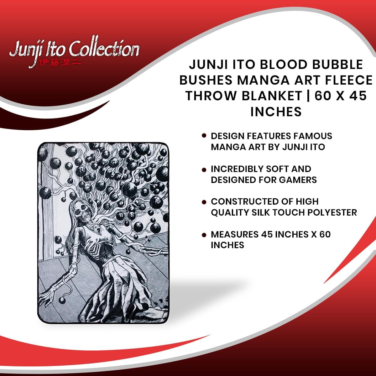 Junji Ito 45x60 Inch Fleece Throw Blanket picture